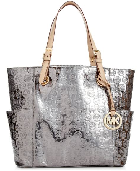 blue signature michael kors bag|Michael Kors signature tote strap.